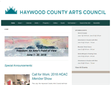 Tablet Screenshot of haywoodarts.org